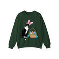 Easter Day Cat Bunny Ears Eggs Sweatshirt Casual Style Fleece Crewneck Pullover Sweatshirt Tops for Women for Men,...