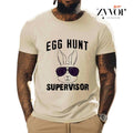 Easter Egg Hunt Supervisor Funny Mom Dad Shirt Casual Style Crew Neck Short Sleeve T-Shirt Tops Trendy for Unisex,...