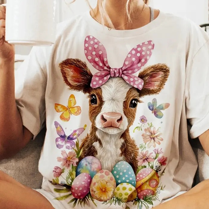 Easter Highland Baby DTF Transfers - THIS IS NOT A SHIRT Hoodie, Sweatshirt | GrindPrints.com