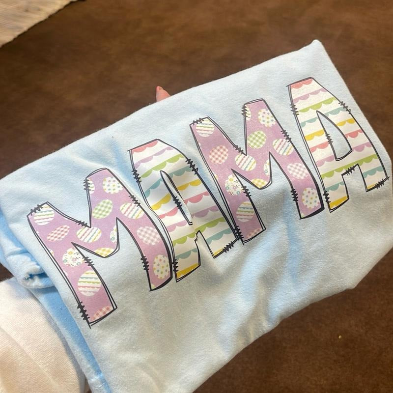 Easter mama crewneck sweatshirt, mama sweatshirt, Easter shirts, spring sweatshirts, custom sweatshirt Sweaters Tops...
