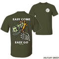 Easy Come Easy Go T-shirt Bold Skull And Money Graphic With Flames Perfect For Streetwear And Bold Fashion Lovers Unisex...