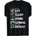 Eat and Sleep Anime Game Repeat Kawaii Otaku Anime Manga T-shirt Made in USA Hoodie, Sweatshirt | GrindPrints.com