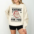 Eating For Two Christmas Sweatshirt,  Christmas Pregnancy Announcement Sweatshirt, Baby Reveal Christmas Matching Parents...
