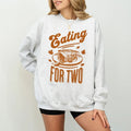 Eating for Two Thanksgiving Pregnancy Announcement Shirt, Thanksgiving Pregnancy Reveal, Fall Baby announcement Shirt,...