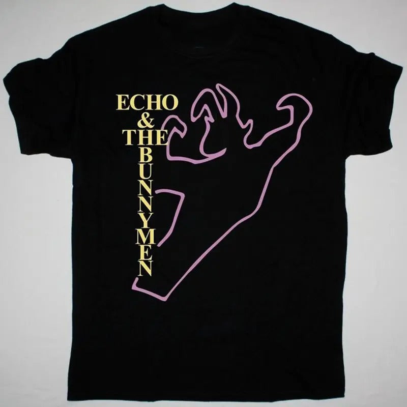 Echo And The Bunnymen Tour 88 New Black Cotton T-shirt Unisex Full Size Hoodie, Sweatshirt | GrindPrints.com