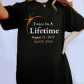 Eclipse Shirts 2024, Twice In A Lifetime, Total Solar, April 8th 2024 Shirt, Eclipse Event, Unisex T-Shirt, Gifts For...