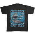 Edgy Shark T-shirt | Swim Fast Eat Ass | Funny Ocean Predator Graphic Tee | Adult Humor | Ironic Meme Shirt | Offensive...
