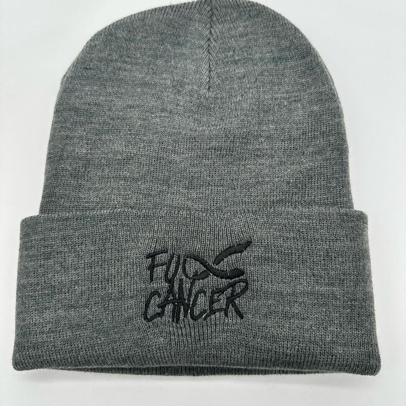 Eff Cancer Embroidered Beanie T-Shirts, Hoodie, Sweatshirt