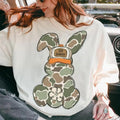 Egg Hunter Camo Easter Bunny Shirt, Oldschool Camo Bunny Easter Shirt, Bunny Easter's Day Tee, Retro Camoflage Shirt,...