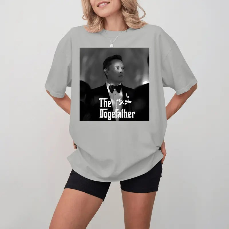 El0n M.u.s.k The Dogefather Shirt  - Unisex Heavy Cotton Tee Hoodie, Sweatshirt | GrindPrints.com