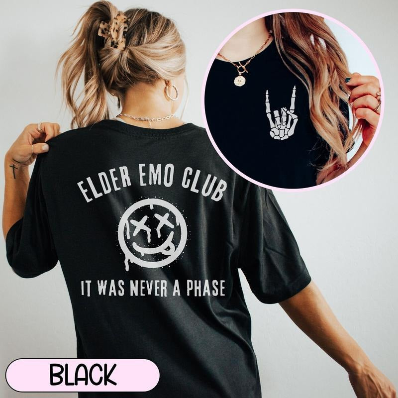 Elder Emo Shirt, Emo Gift, It Was Never a Phase, Emo T-Shirt, Pop Punk Shirt, Emo Lyrics, Pop Punk Music, When We Were...