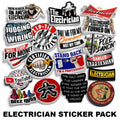 Electrician Sticker Pack Heavy Duty Water UV Resistant 6mil Vinyl T-Shirts, Hoodie, Sweatshirt