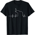 Elephant Heartbeat Design for Wild Animals Fans T-Shirt Made in USA Hoodie, Sweatshirt | GrindPrints.com