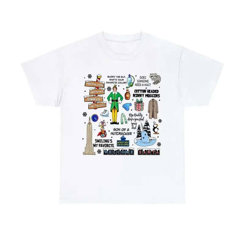 Elf Character Cotton Holiday Graphic Tee Classic Fit Hoodie, Sweatshirt | GrindPrints.com