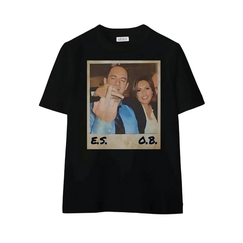 Elliot Stabler & Olivia Benson Law & Order SVU Vintage Shirt Tops Collar Menswear Underwear Casual Streetwear Wetsuit Biker T-Shirts, Hoodie, Sweatshirt