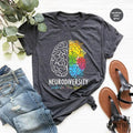 Embrace Neurodiversity Celebrate the Spectrum Brain Autism T-Shirt, Neurodiversity T-shirt, Autism Awareness Shirt,...