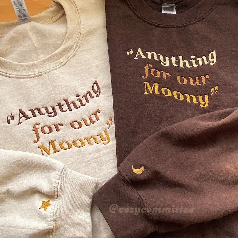 Embroidered Anything Our Moony Harry Fandom Marauders Embroidered Wizard Book Wizard T-Shirts, Hoodie, Sweatshirt