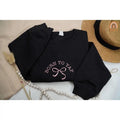 Embroidered Born To Yap Sweatshirt, Coquette Bow Shirt, Girly Sweater, Funny Y2k Meme Shirt, Girly Shirt, Pink Gift For...