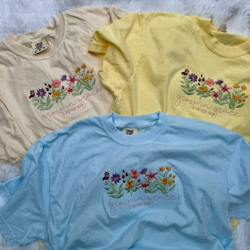 Embroidered Christian Tshirt, Embroidered Easter Tshirt Hoodie, Sweatshirt | GrindPrints.com