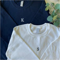 Embroidered Couple Crewneck, Matching Sweatshirts, Gift for Her, Gift for Him, Initial Sweatshirt, Anniversary Gift...