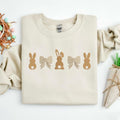 Embroidered Easter Day Sweatshirt, Embroidered Rabbit Hoodie, Embroidered Easter Bunny Shirt, Easter Shirt, Cute Bunny...