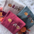 Embroidered Fall Sweatshirt, Fall Icons, Soft Cute Crewneck for Fall T-Shirts, Hoodie | GrindPrints.com
