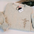 Embroidered Floral Cross Sweatshirt Christian Crewneck Faith Sweatshirt Christian Apparel Floral Cross Floral...