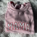 Embroidered Glitter MAMA Sweatshirt, Glitter MAMA T-Shirts, Hoodie | GrindPrints.com