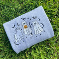 Embroidered Halloween Cat Crewneck T-Shirts, Hoodie, Sweatshirt | GrindPrints.com