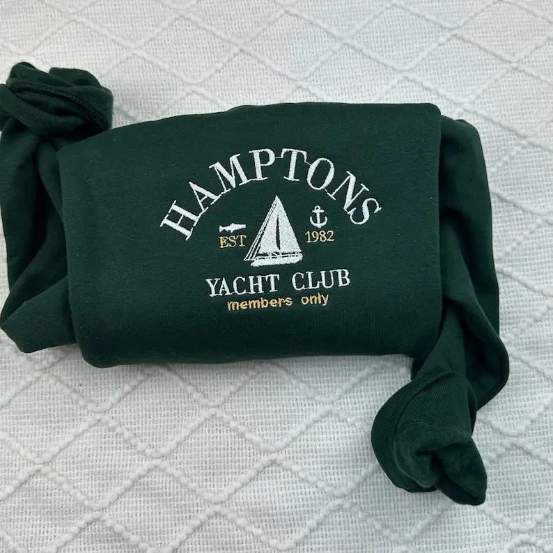 Embroidered Hamptons tshirt, Embroidered Hamptons Sweatshirt, Gift shirt Hoodie | GrindPrints.com