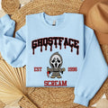 Embroidered Horror Ghostface Halloween Sweatshirt, Horror Movie Embroidery Shirt Hoodie | GrindPrints.com