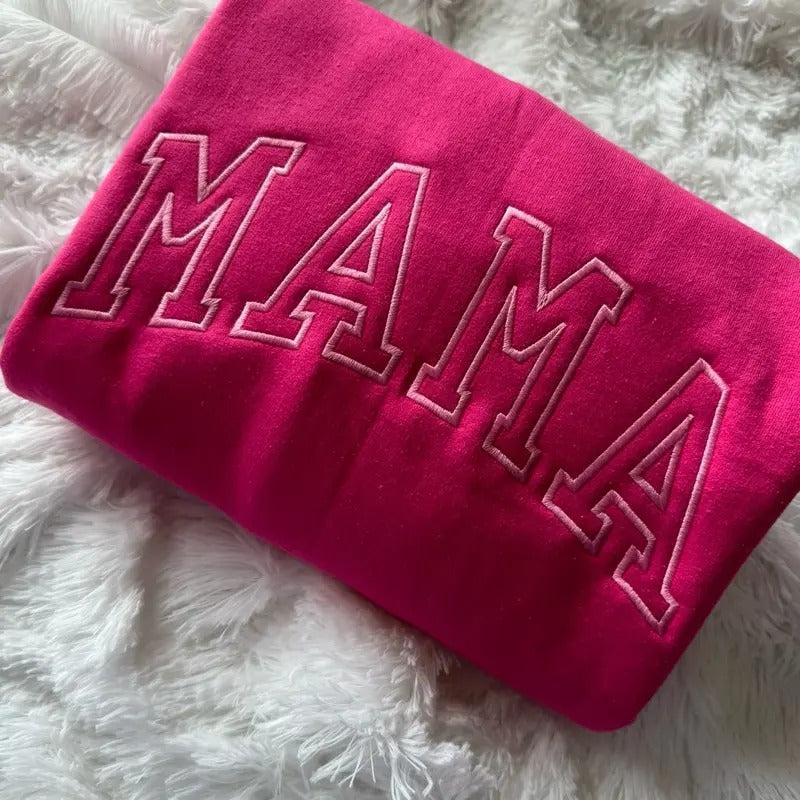 Embroidered MAMA Sweatshirt T-Shirts, Hoodie | GrindPrints.com