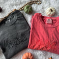 Embroidered Pumpkin Tshirt, Embroidered Tshirt, Cute Oversized Shirt, Fall Embroidered Tshirt Hoodie, Sweatshirt