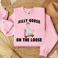 Embroidered Shirt Silly Goose On the Loose T-Shirt Embroidered Goose Crewneck Shirt Silly Goose Shirt, Funny Shirt Gift...