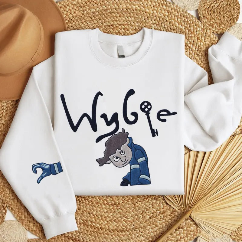 Embroidered Wybie Sweatshirt, Spooky Season Tee, Couple Matching Halloween Embroidery Shirt Gift Hoodie | GrindPrints.com