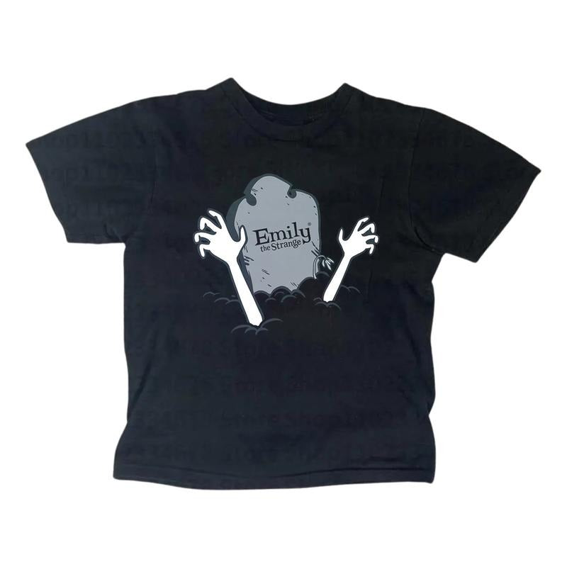 Emily Strange Funny Baby Tee - Gothic Emo Girl Top, Short Sleeve, Casual Cotton T-Shirt, Summer Women's Fitted Tee