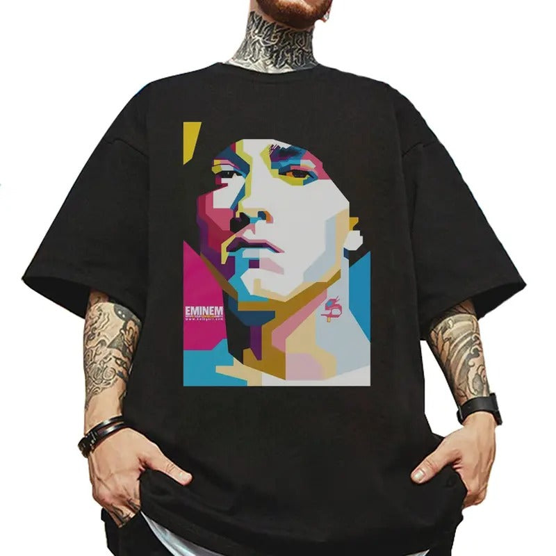 Eminem Rap Shirt, Vintage Bootleg Eminem T-Shirt, Rapper Homage Graphic T-Shirt, Eminem Merch, Rapper Hip Hop Bootleg...