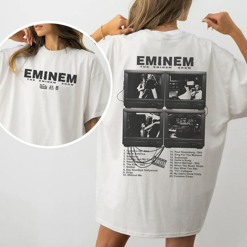 Eminem Rapper Vintage T-shirt, Music Album Graphic Tee, World Tour Gift, Oversized Streetwear for Men and Women, Vintage...