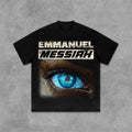 Emmanuel Eyes Old Retro Graphics Casual Graphic T-Shirt Y2K Clothing Graphic Tee Cotton Top Streetwearstyle{n002}2...