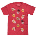 Emoji Holiday Party T-Shirt - Red Hoodie, Sweatshirt | GrindPrints.com