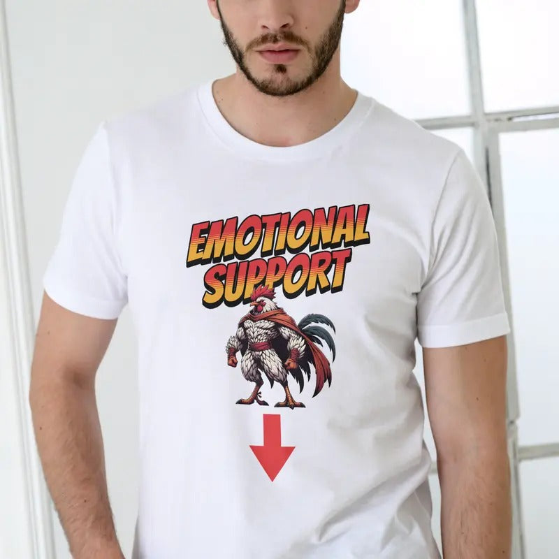 Emotional Support Animal Rooster T Shirt Hoodie, Sweatshirt | GrindPrints.com