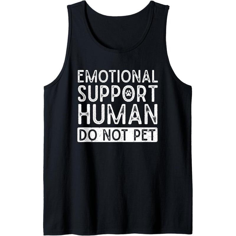 Emotional Support Human Do Not Pet Dog Paw Funny Owner Gift Tank Top T-Shirts, Hoodie, Sweatshirt | GrindPrints.com