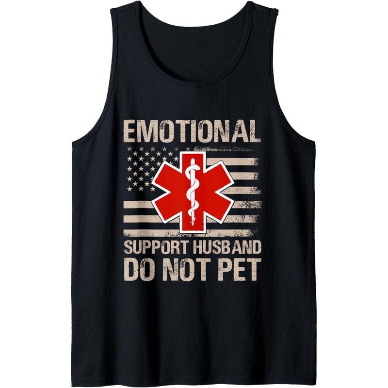 Emotional Support Husband Do Not Pet Retro For Women &Men Tank Top T-Shirts, Hoodie, Sweatshirt | GrindPrints.com