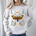 Enchanted Moth Garden, Floral Print Sweatshirt T-Shirts, Hoodie | GrindPrints.com