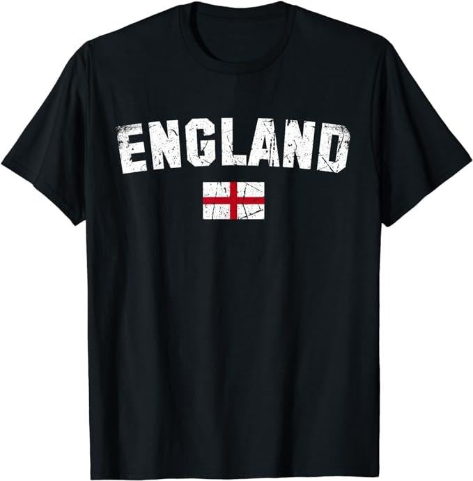 England Shirts, England Flag Vintage T-Shirt Cotton Fashion Casual Classic Hoodie, Sweatshirt | GrindPrints.com