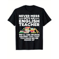 English Teacher Print, Men's Cotton T-shirt, Funny Graphic Tee Men's Outdoor Clothes, Men's Clothing, Back To School...