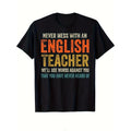 English Teacher Print, Men's Cotton T-shirt, Funny Graphic Tee Men's Outdoor Clothes, Men's Clothing, Back To School...