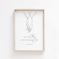 Ephesians 5:31 Wall Art, Two Shall Become One, Christian Wedding Gift, Poster For Couple, Holding Hands Line Art |...