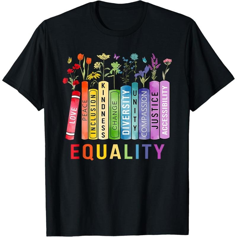 Equal Rights Book Flower Equality Peace Love Kindness Book T-Shirt made in usa Hoodie, Sweatshirt | GrindPrints.com