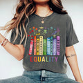 Equal Rights Shirt, Book Flower Shirt, Social Justice T-Shirt, Equality Peace Love Kindness Tee, Feminist Gift for Her,...